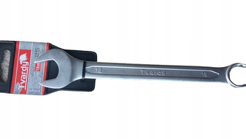 Klucz płasko-oczkowy satynowany Tvardy 18mm CRV