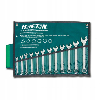 Zestaw kluczy płasko-oczkowych 8-22mm Honiton