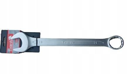 Klucz płasko-oczkowy satynowany Tvardy 28mm CRV